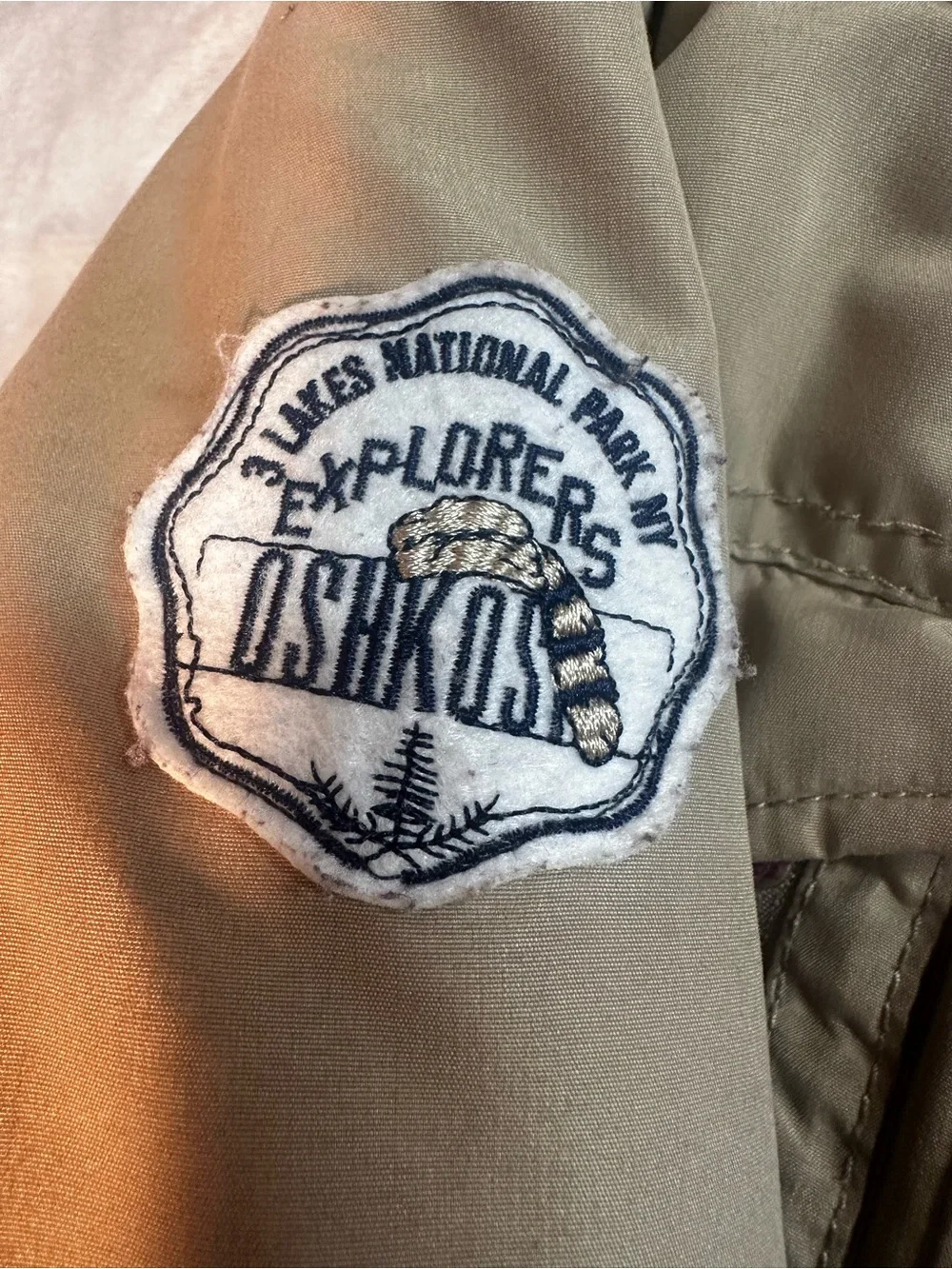 OshKosh B'gosh Tan Hooded Puffer Jacket